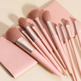 10Pcs Professional Makeup Brushes Tool Set Powder Blush Foundation Eye Shadow Lip Make Up Fan Brush Cosmetic Kit Makeup Brush