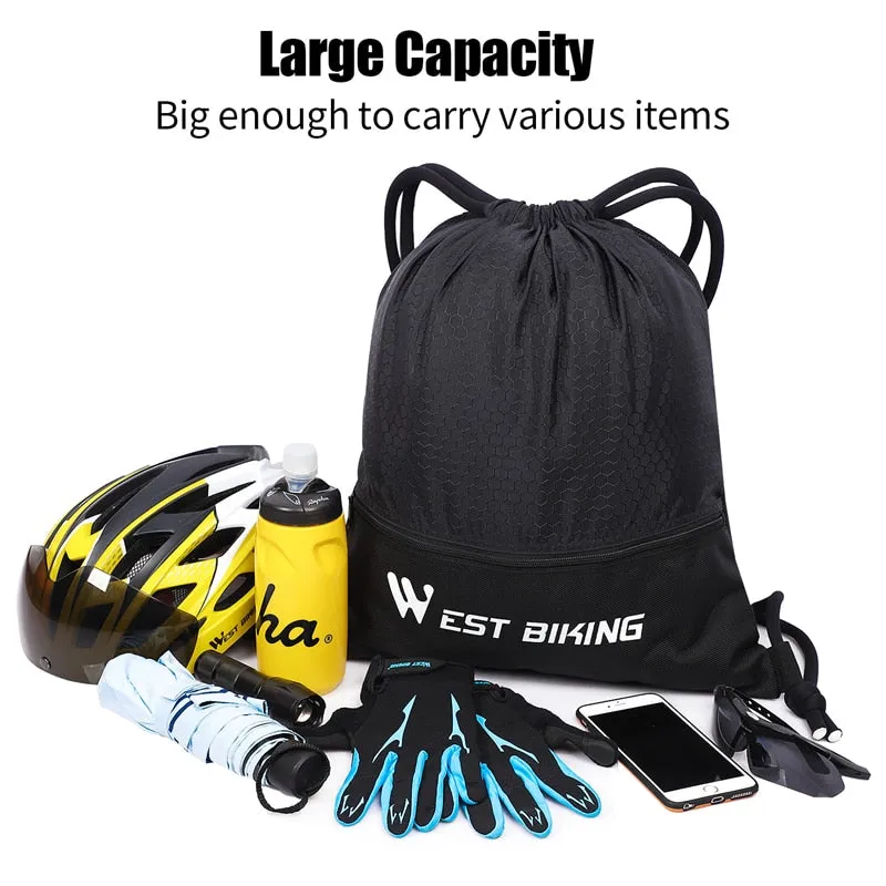 15L Portable Outdoor Bags Cycling Helmet Bag Backpack Climbing Drawstring Bags Basketball Gym Sports Travel Hiking Accessories