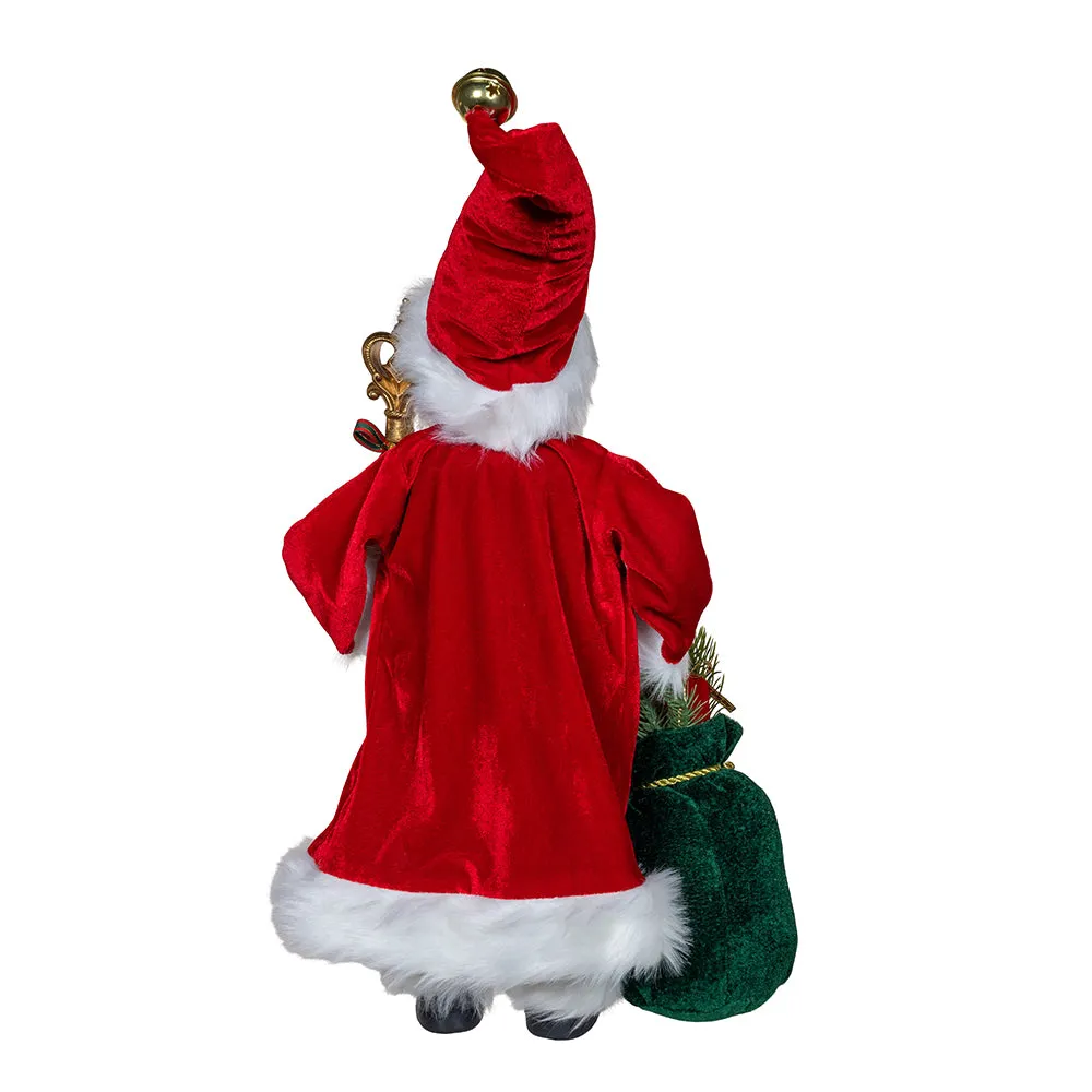 18" Santa With Gift Bag Table Piece