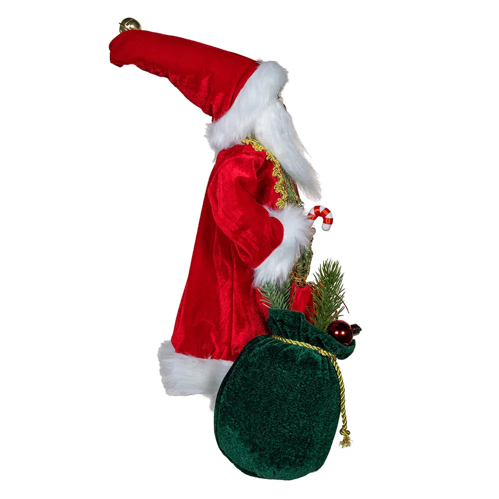 18" Santa With Gift Bag Table Piece