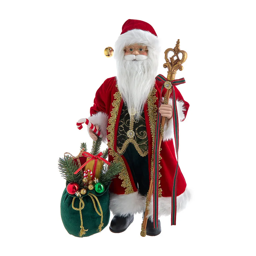 18" Santa With Gift Bag Table Piece