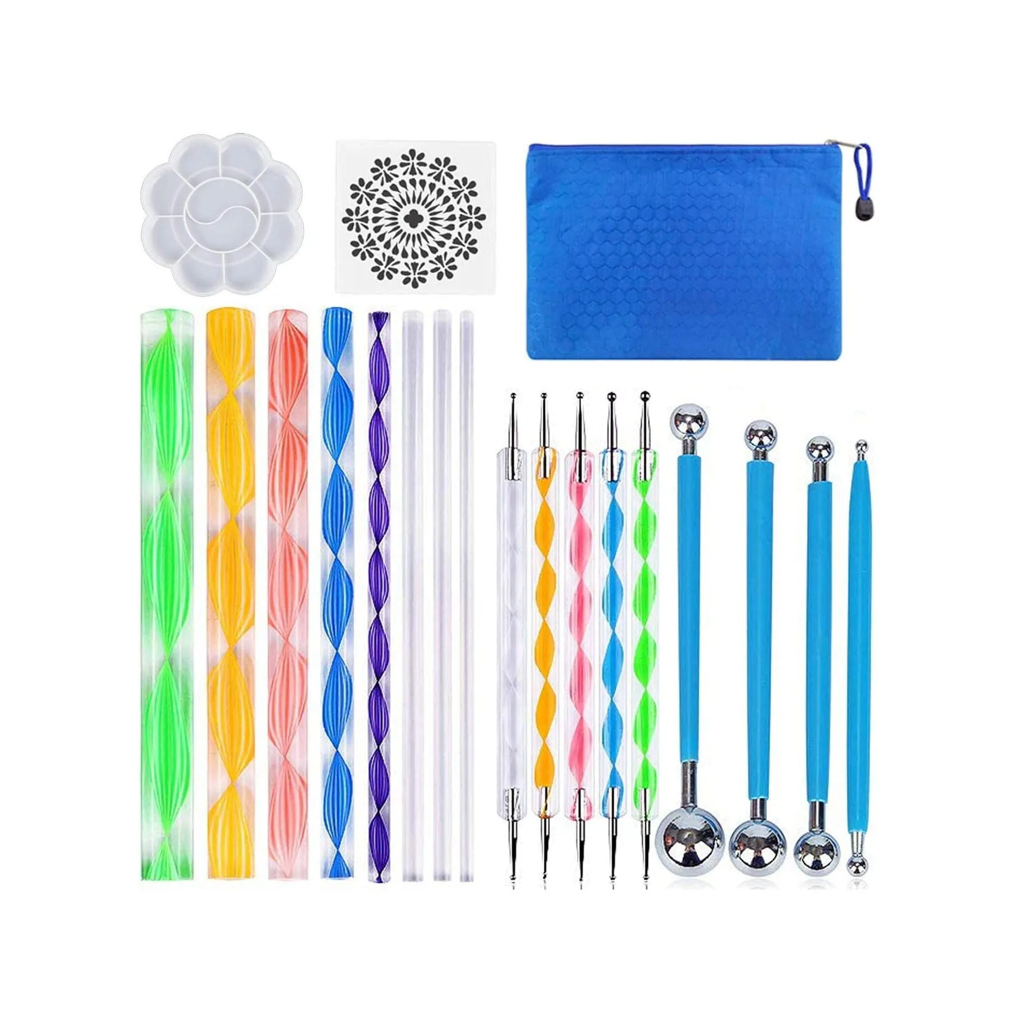 19PCS Mandala Dotting Tools Set with a Zipper Storage Bag for Painting Rocks