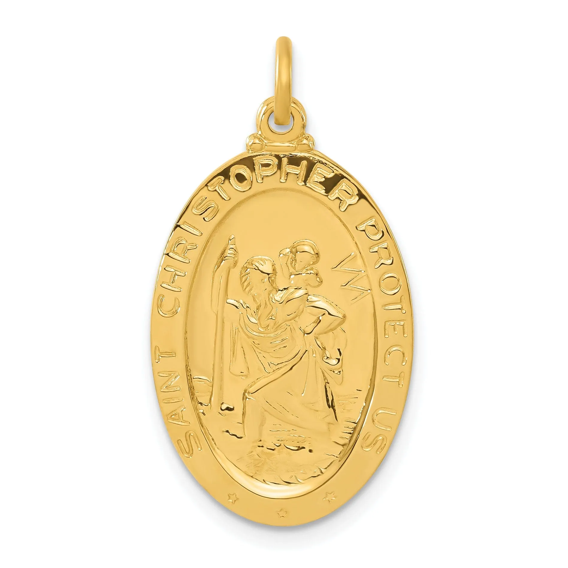 24k Gold-plated Silver St Christopher Golf Medal