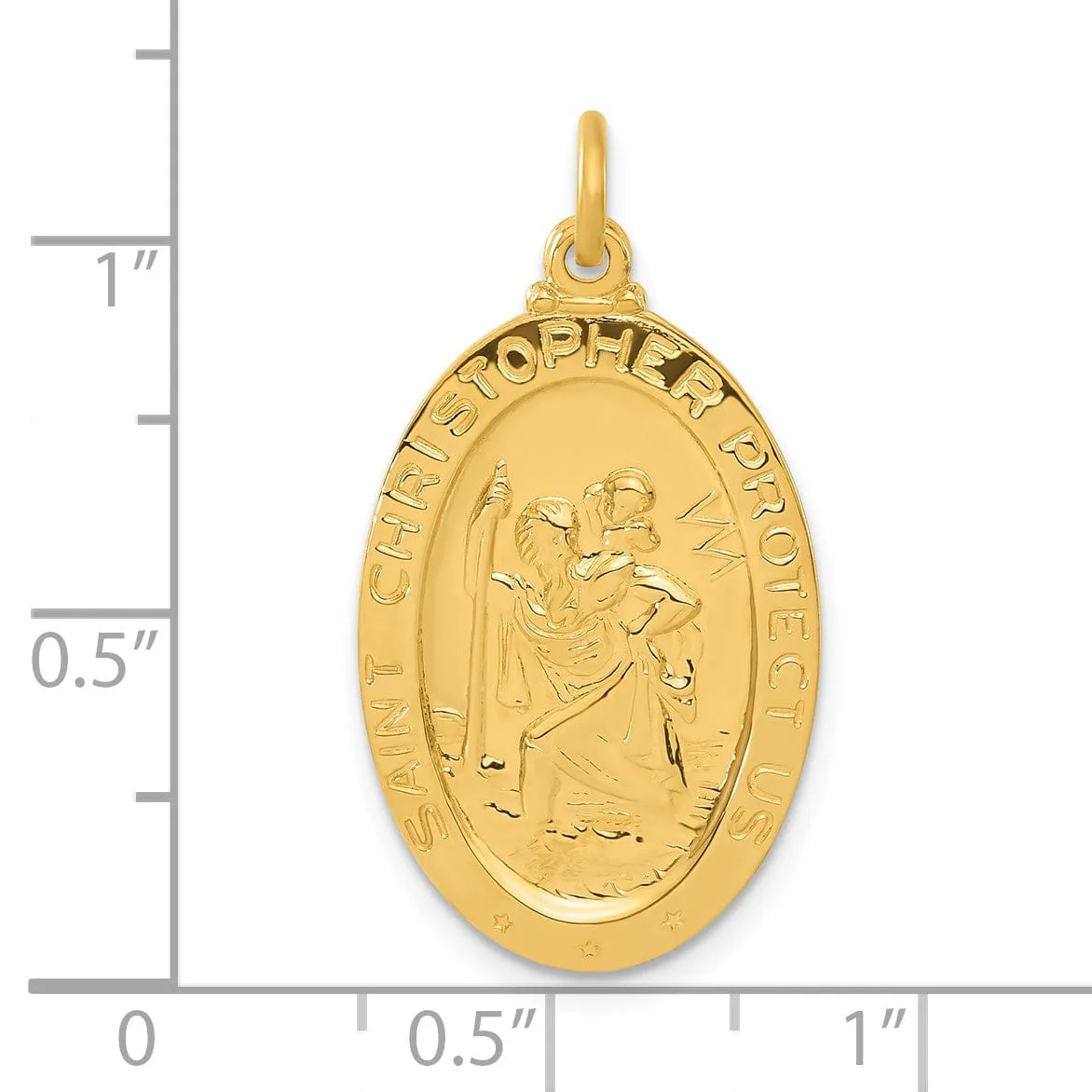 24k Gold-plated Silver St Christopher Golf Medal