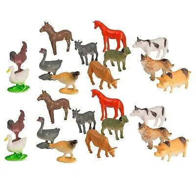 75 Piece Party Pack Mini Farm Animals - Plastic Mini Educational Animal Toys - Fun Gift Party Favors