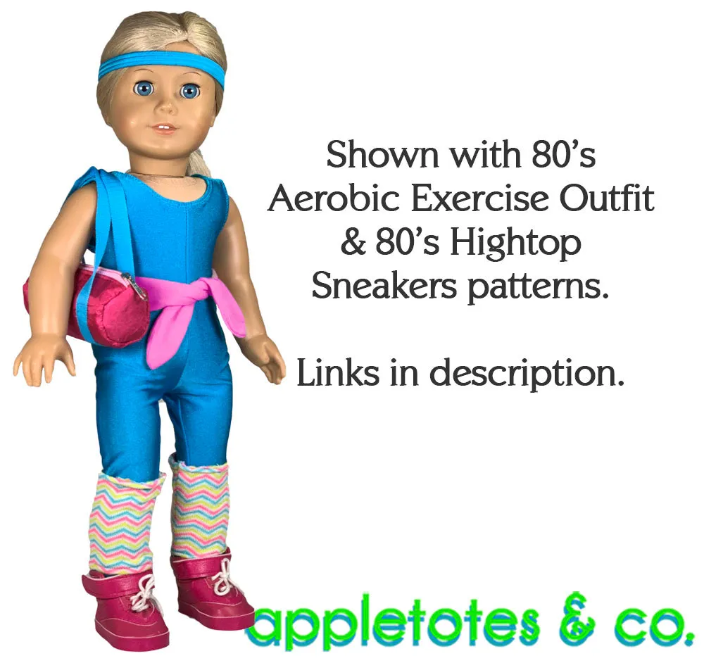 80s Barrel Duffle Gym Bag Sewing Pattern for 18 Inch Dolls