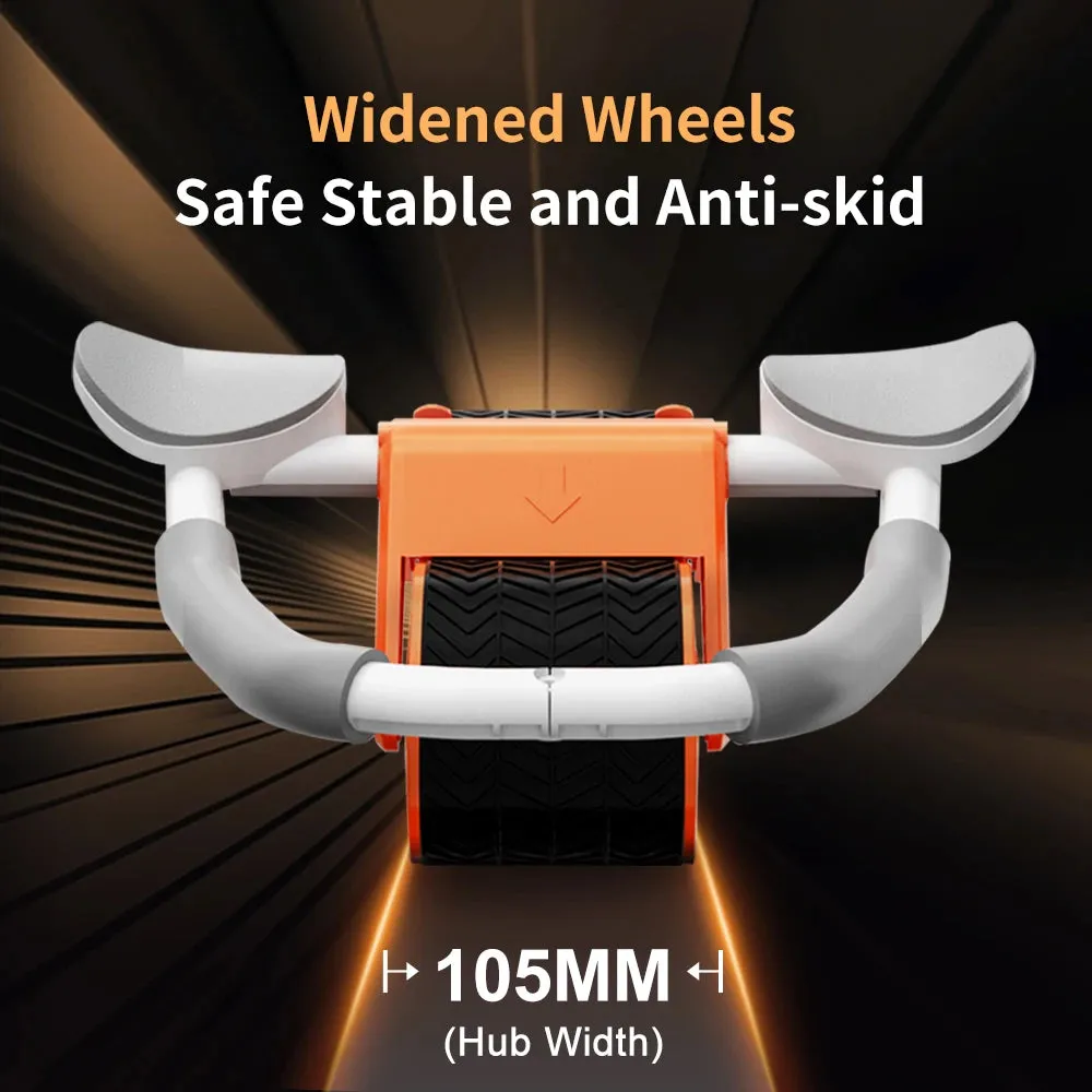 Ab Roller Wheel Automatic Rebound With Elbow Support Flat Plate Exercise Wheel Silence Abdominal Wheel Home Exercise Equipment