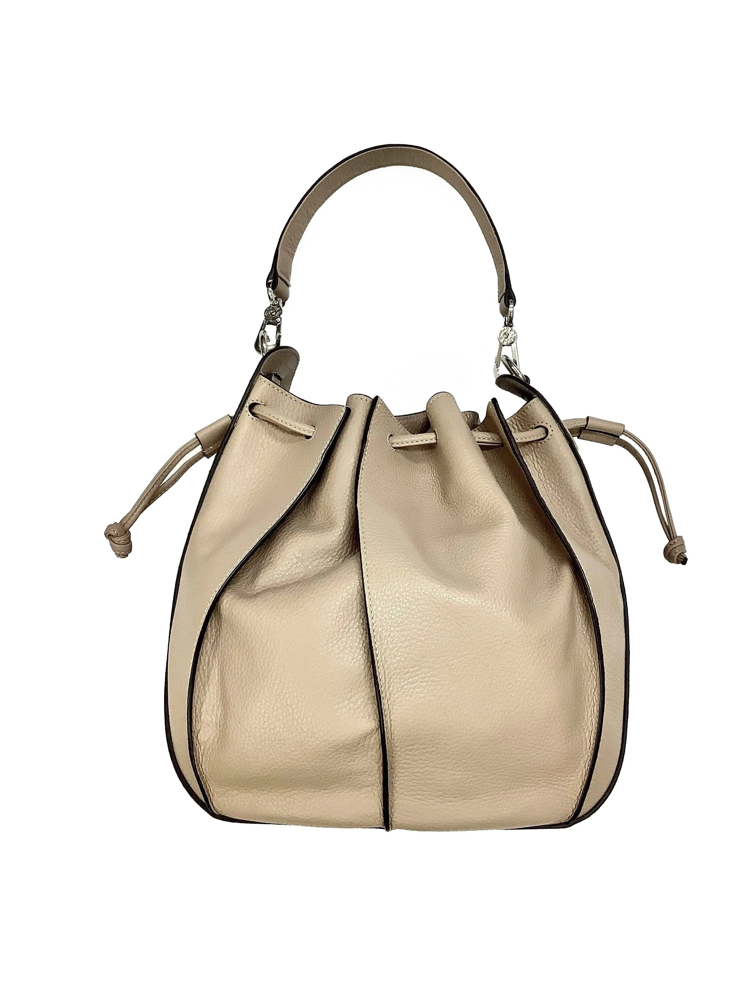 Abro Taupe Leather Hand Bag 28385 37 S