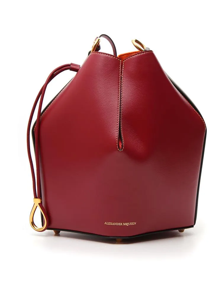 Alexander McQueen Leather Bucket Shoulder Bag