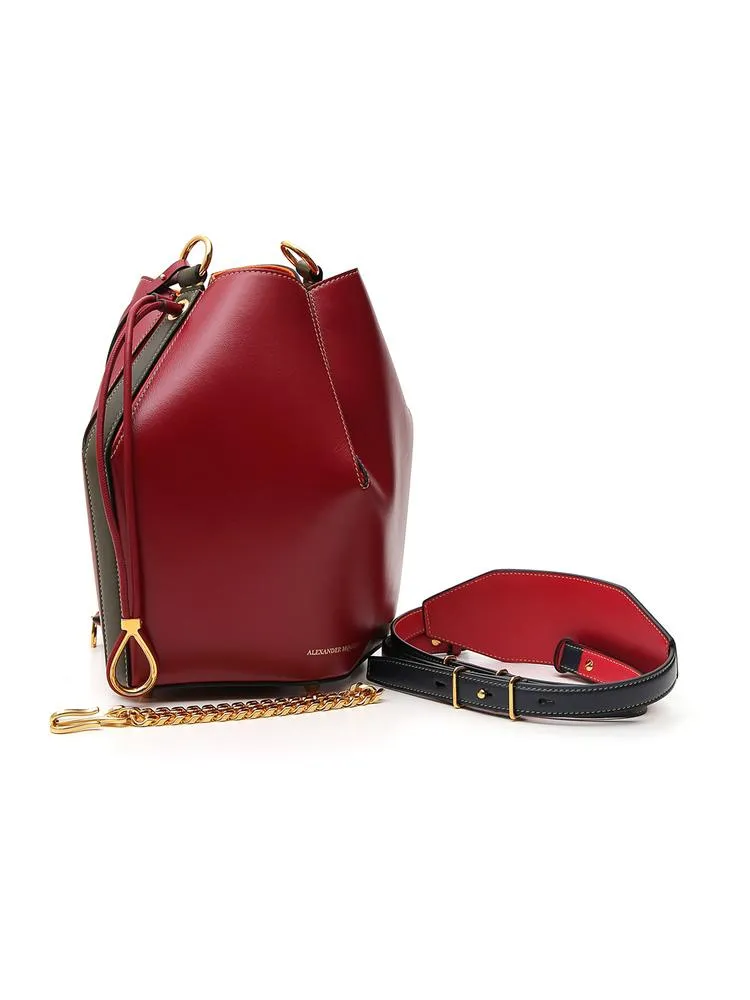 Alexander McQueen Leather Bucket Shoulder Bag