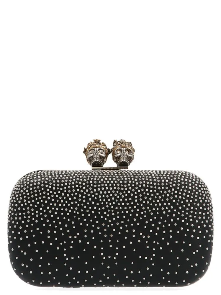 Alexander McQueen Skull Stud Embellished Clutch Bag