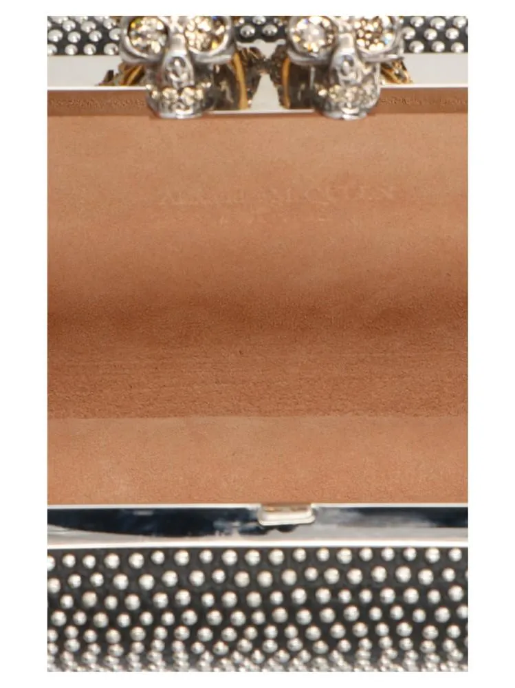 Alexander McQueen Skull Stud Embellished Clutch Bag