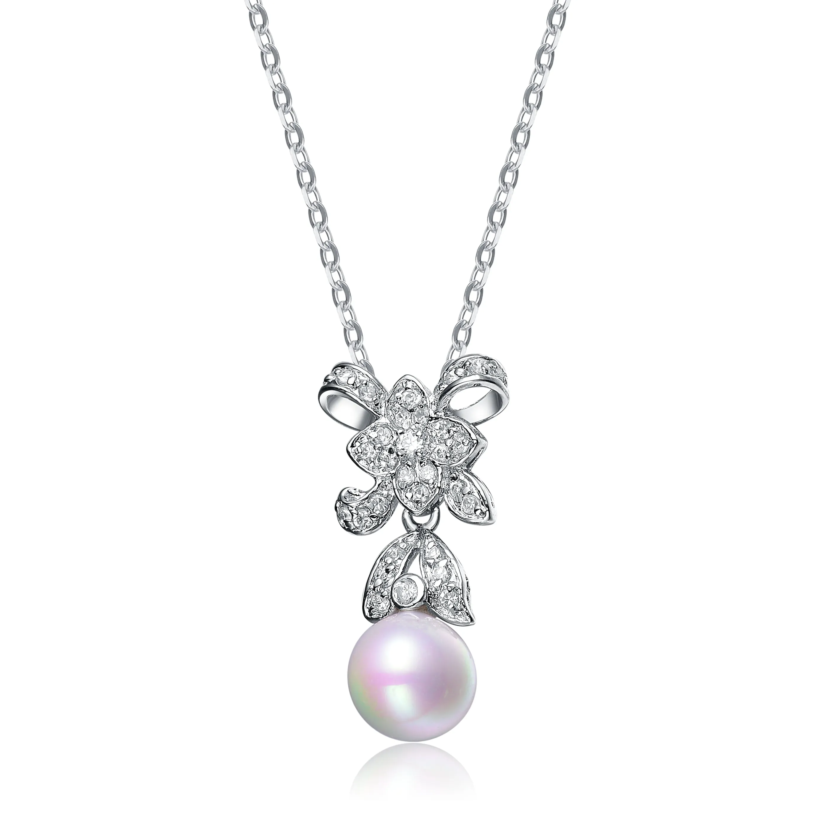 Antoinette Bow Pearl Pendant