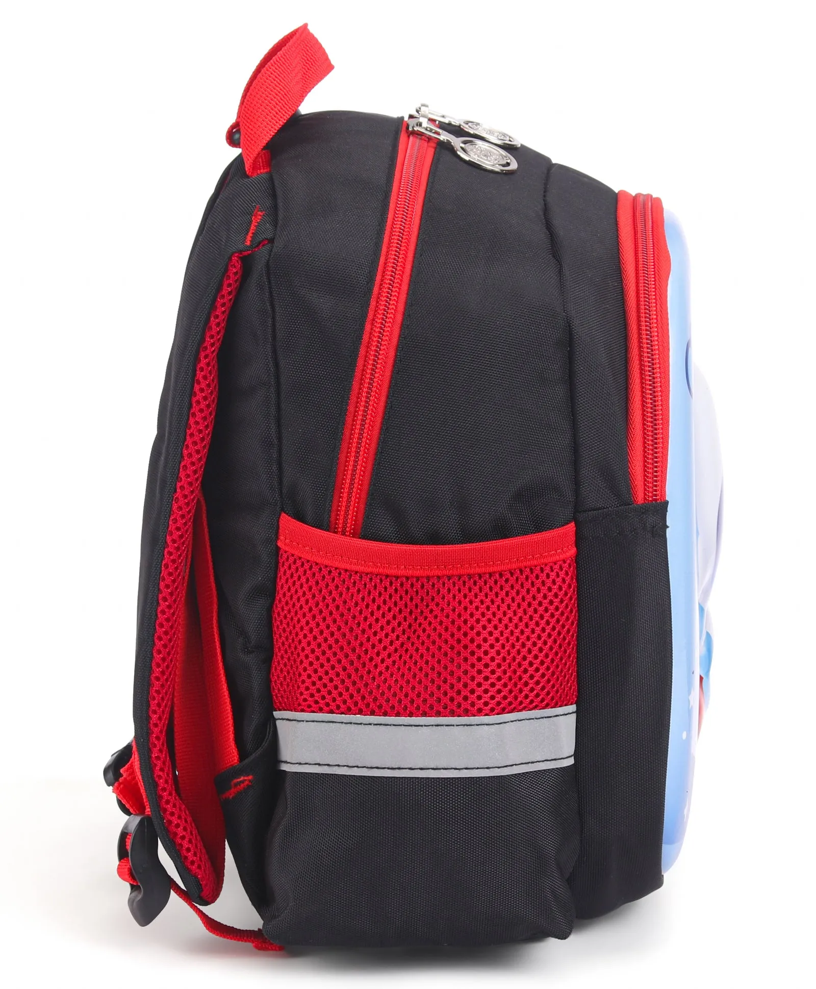 Astronaut Print Hard Case Backpack - Black & Red