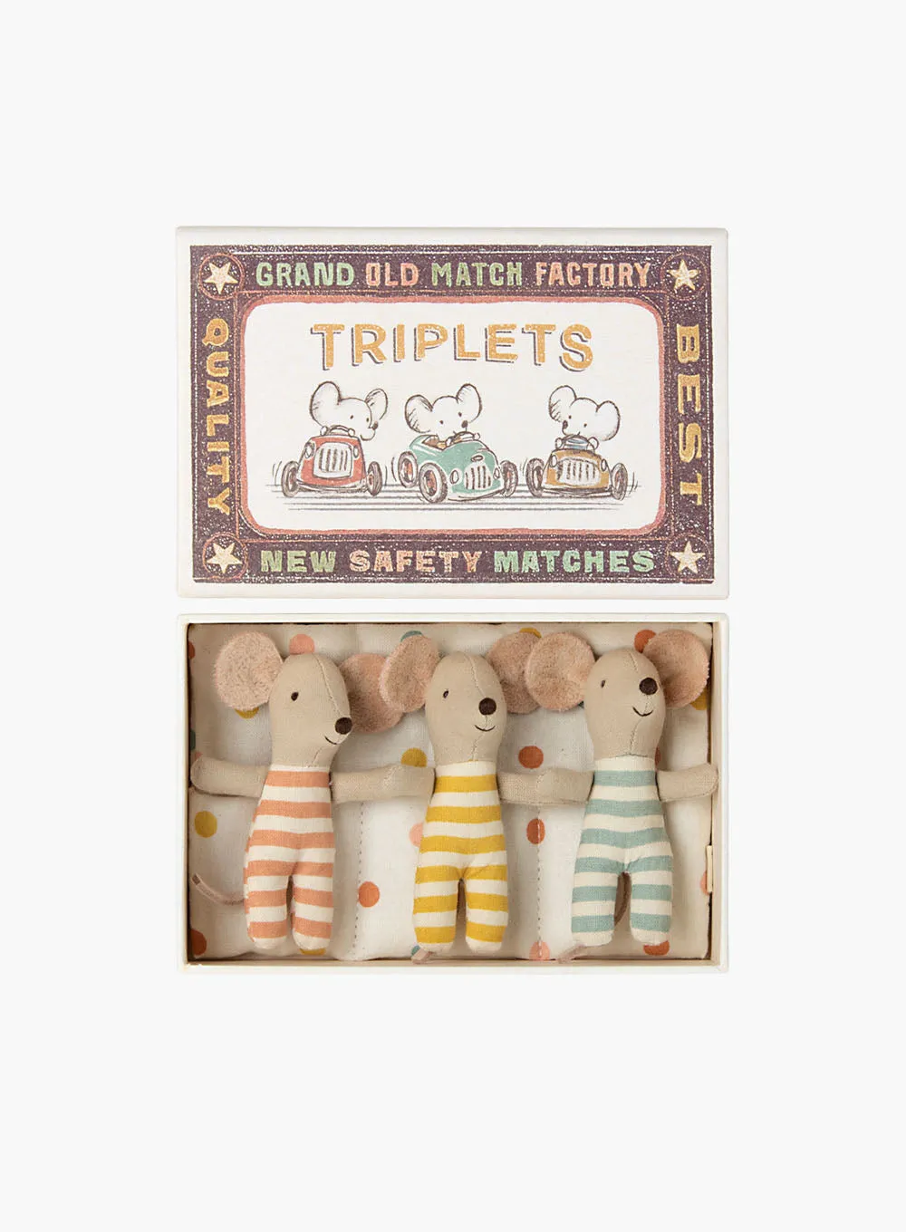 Baby Mice Triplets with Matchbox