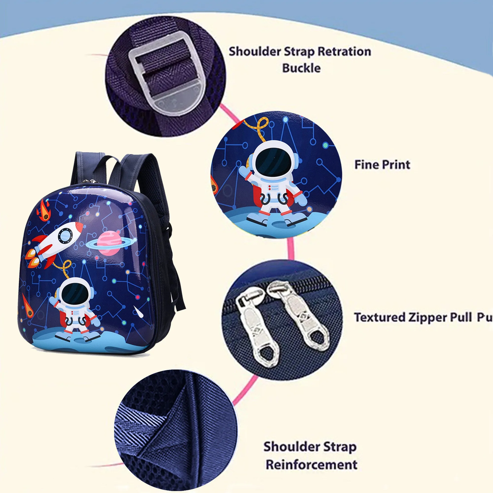 Babymoon Multipurpose Kids Backpack | Children’s School Bag for Boys & Girl’s | Kids Travel Backpack | Astronaut