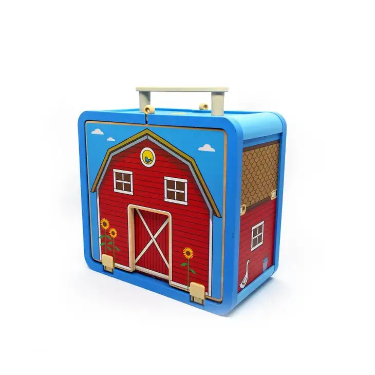 barnyard suitcase play set