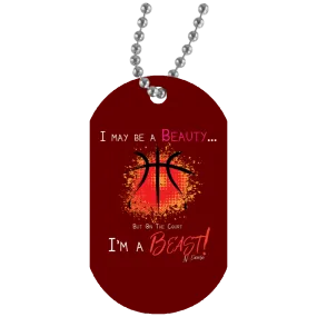 Basketball Beast Girls Basketball Dog Tag by NoExcuse Apparel