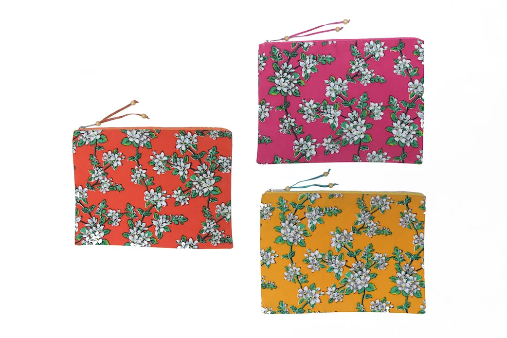 Beach Clutch - Paprika Almond Blossom