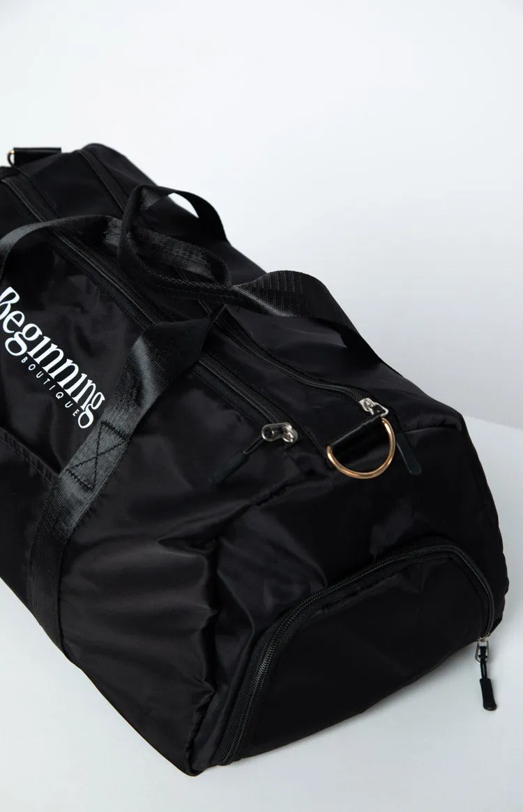 Beginning Boutique Black Gym Bag