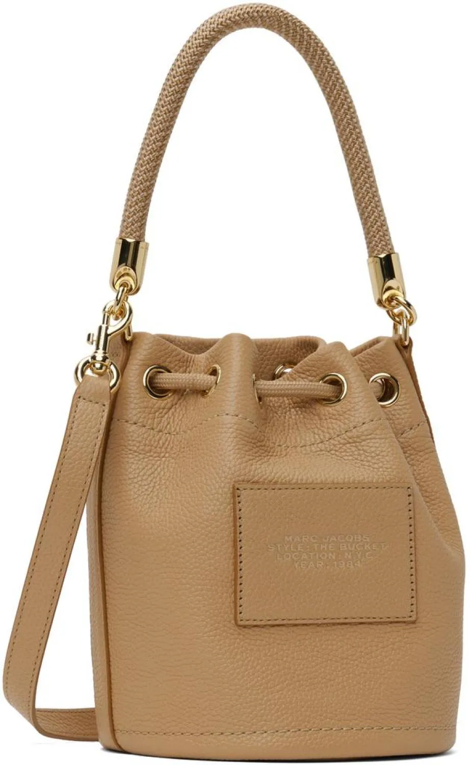 Beige 'The Leather Bucket' Bag