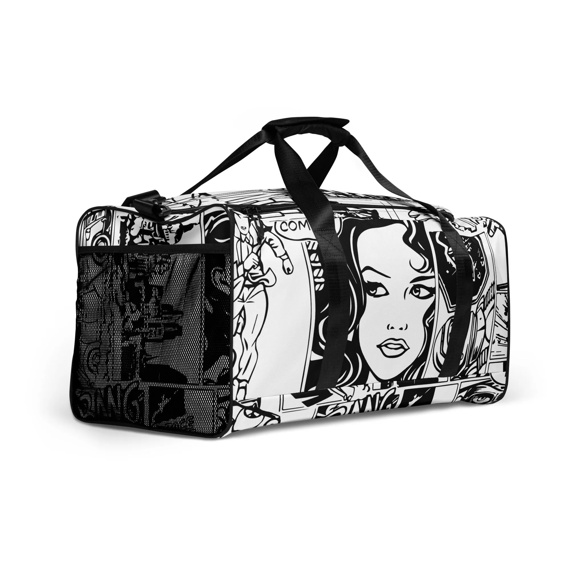 Black & White Comic Book Duffle Bag