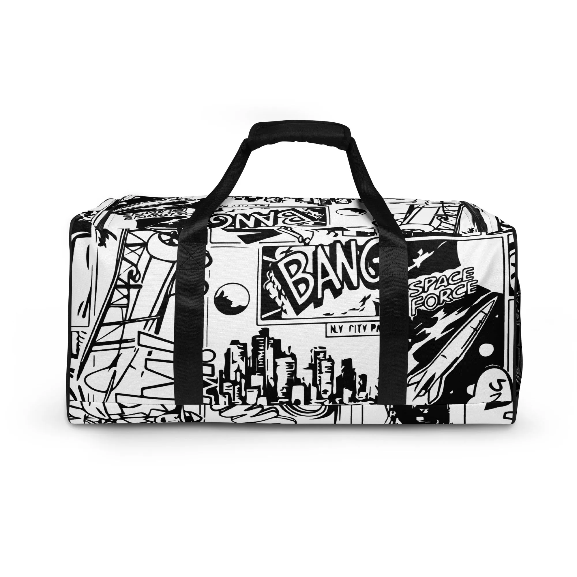 Black & White Comic Book Duffle Bag