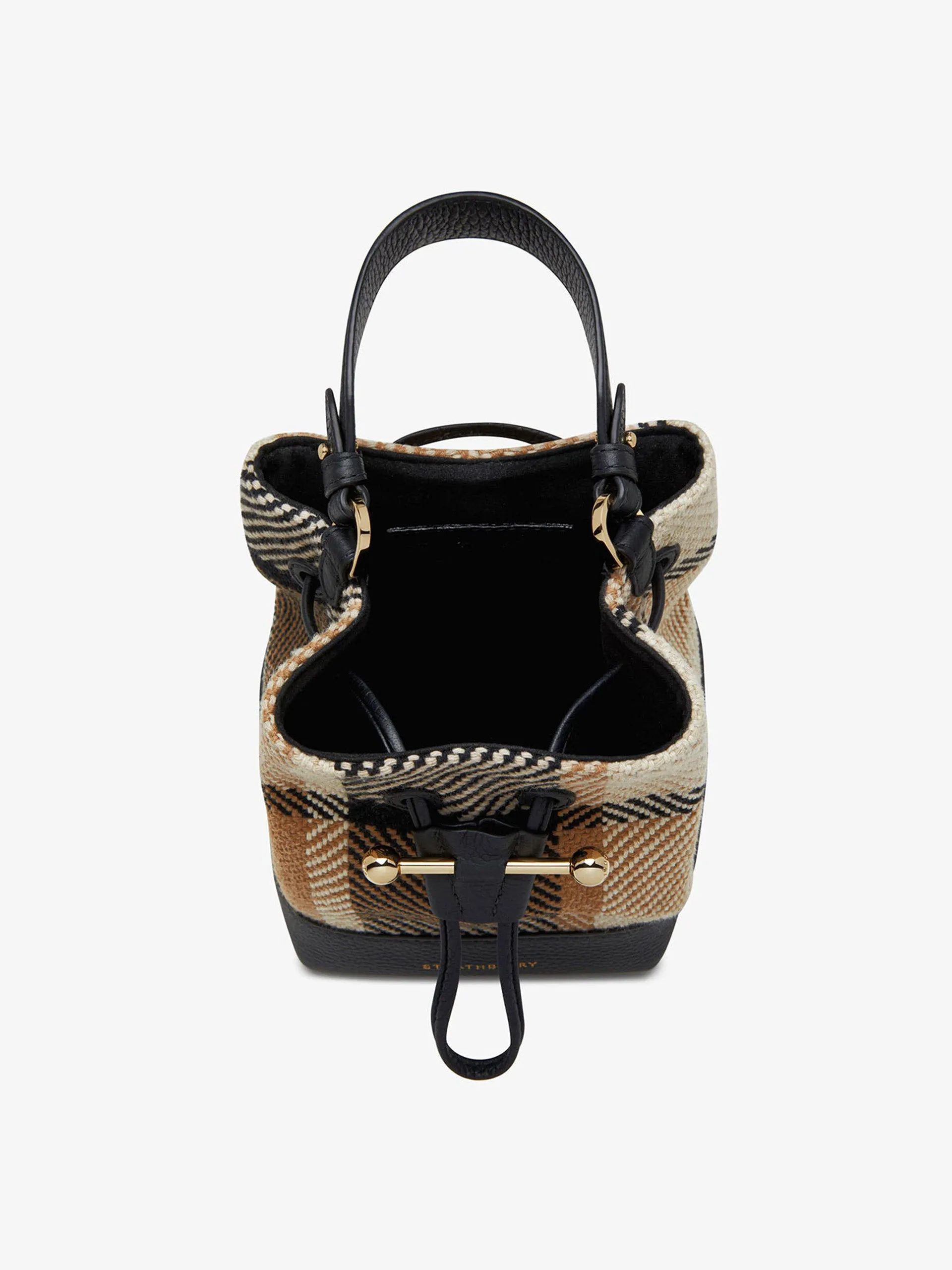 Black and camel tartan Osette crossbody bag