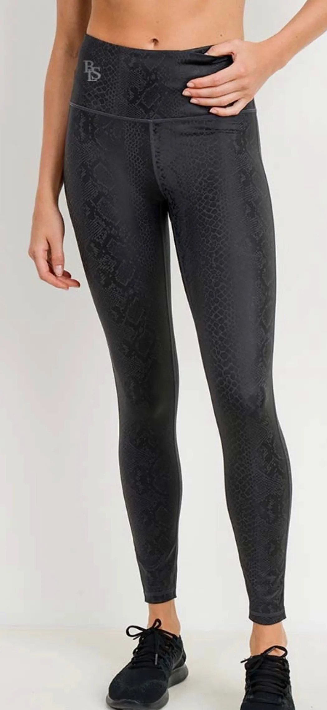 Black Mamba Snake Print High-waist Leggings (Including Plus Sizes)