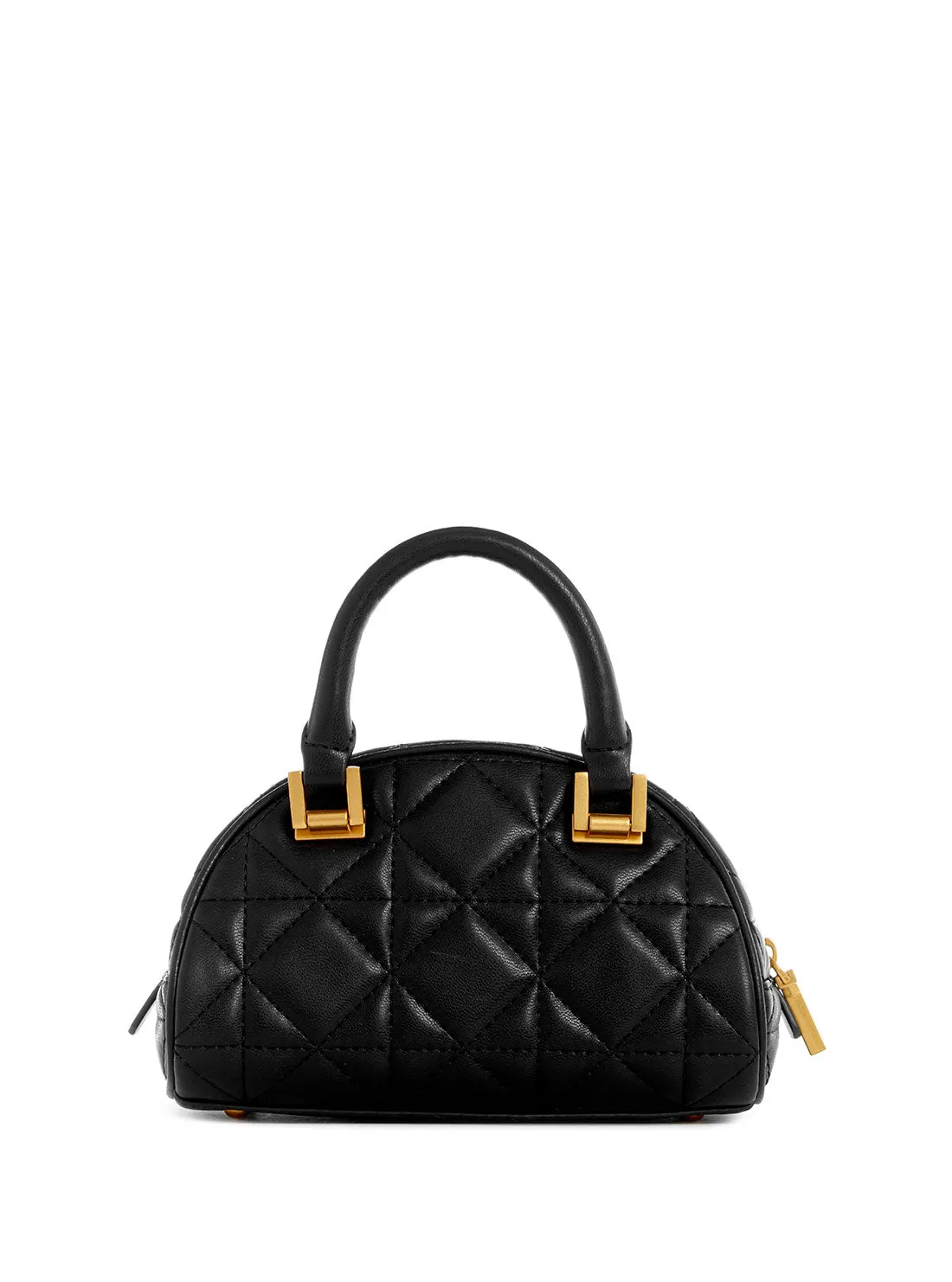 Black Quilted Mildred Mini Bowler Bag