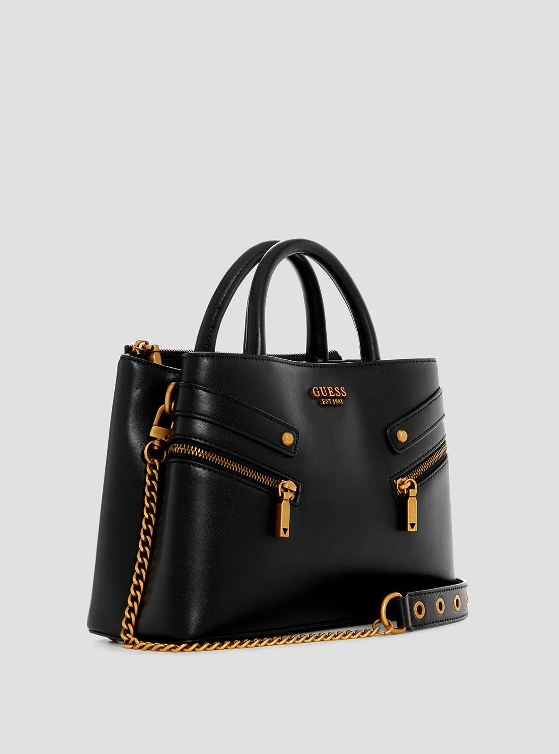 Black Trissa Girlfriend Satchel Bag