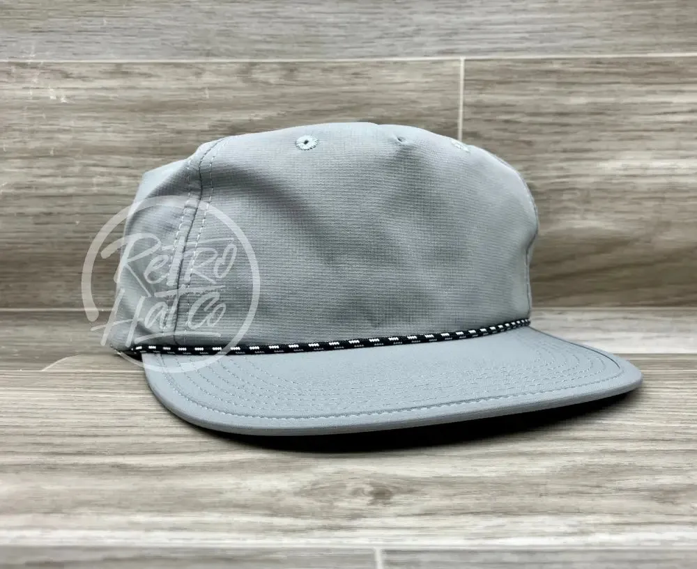 Blank Gray Packable / Crushable Rope Hat w/Paracord