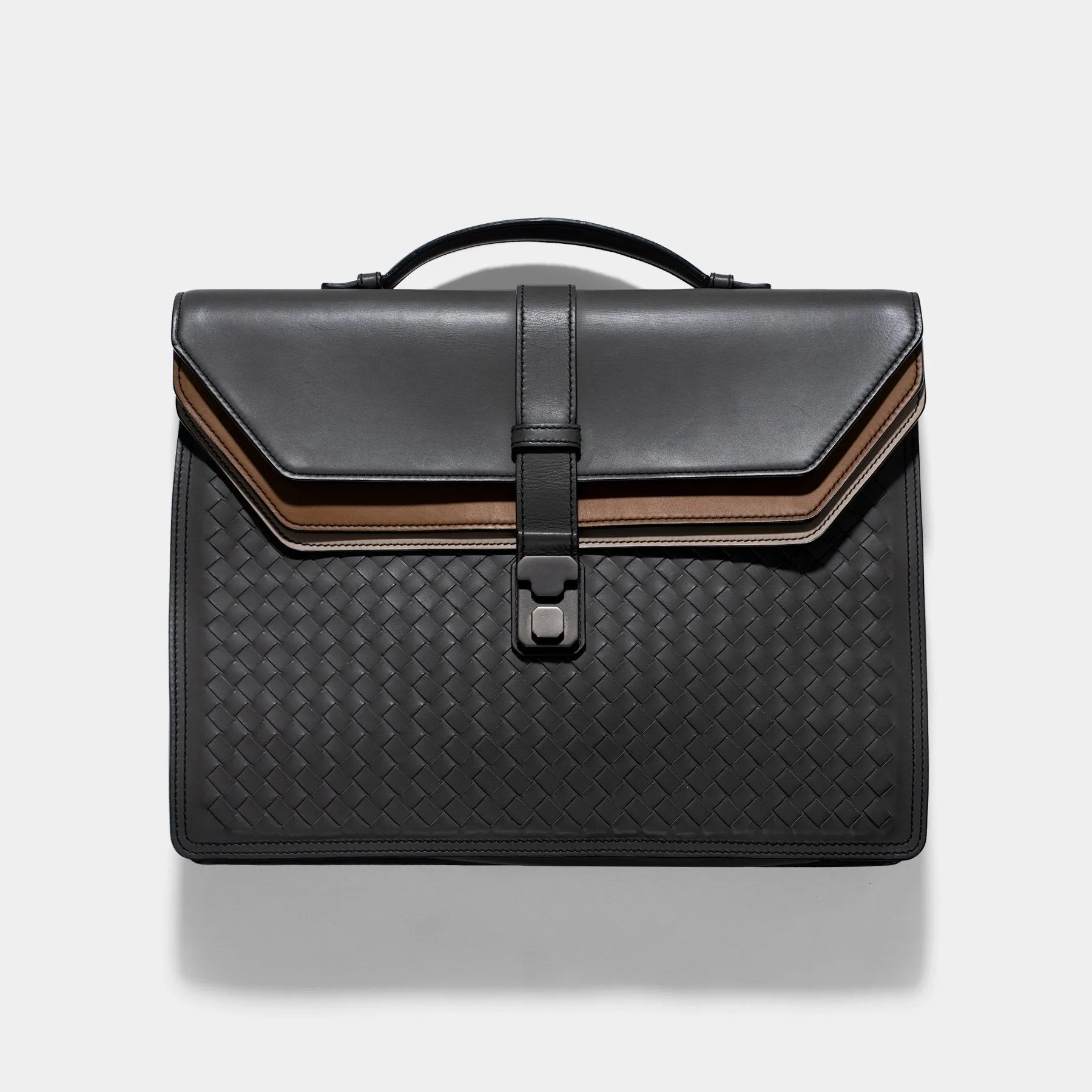 BOTTEGA VENETA INTRECCIATO Tricolor Document Case