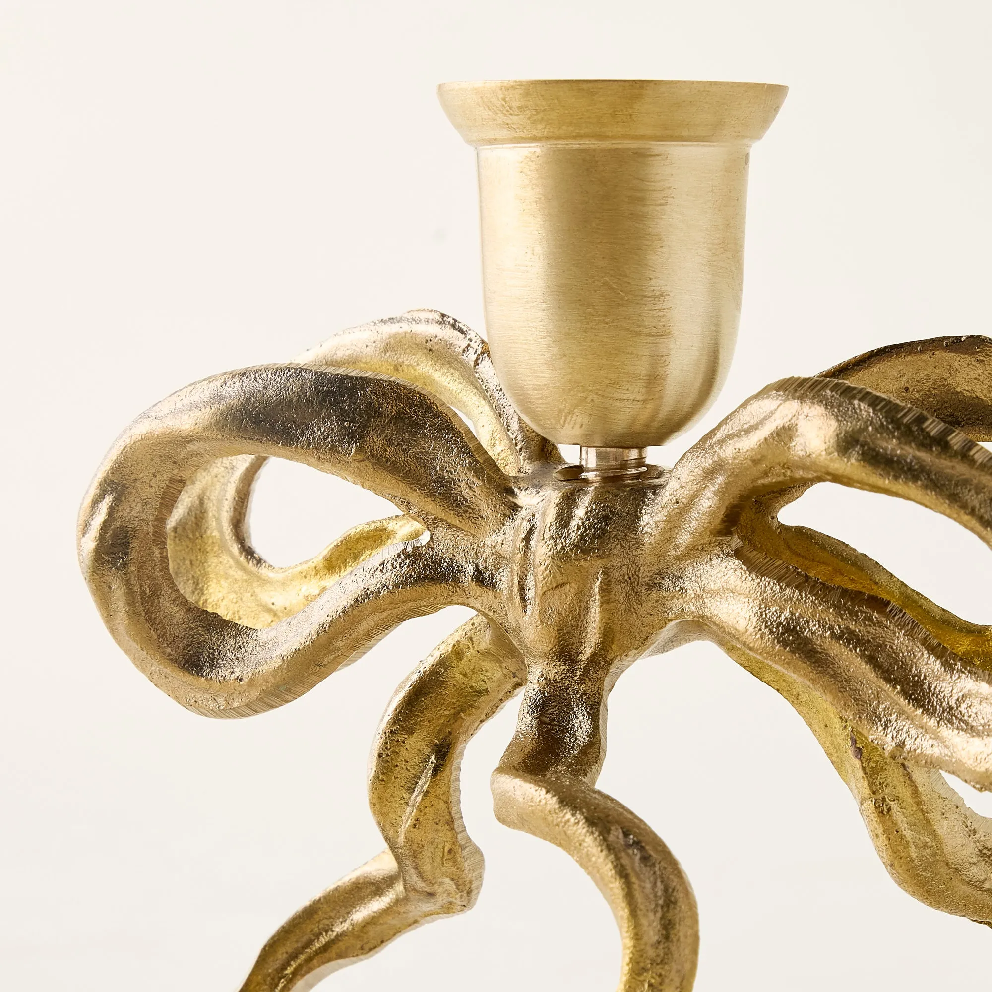 Brass Bow Candle Holder