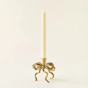 Brass Bow Candle Holder