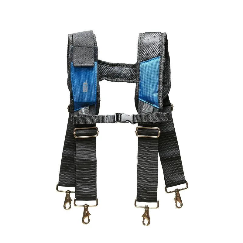 Bucket Boss 55185-RB 3 Bag Tool Bag Set with Suspenders in Royal Blue.