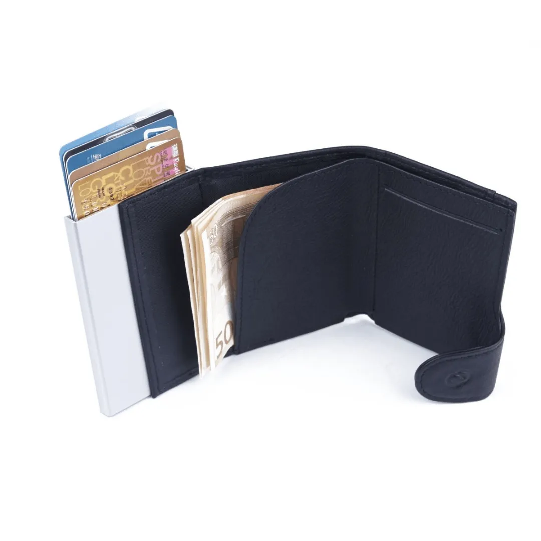 C-Secure Italian Leather Wallet with Coin Pouch