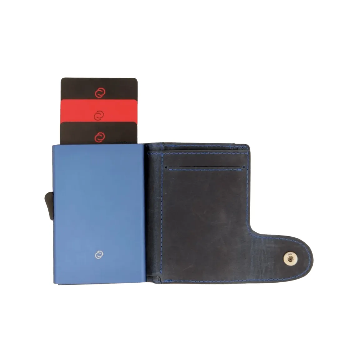 C-Secure Italian Leather Wallet with Coin Pouch