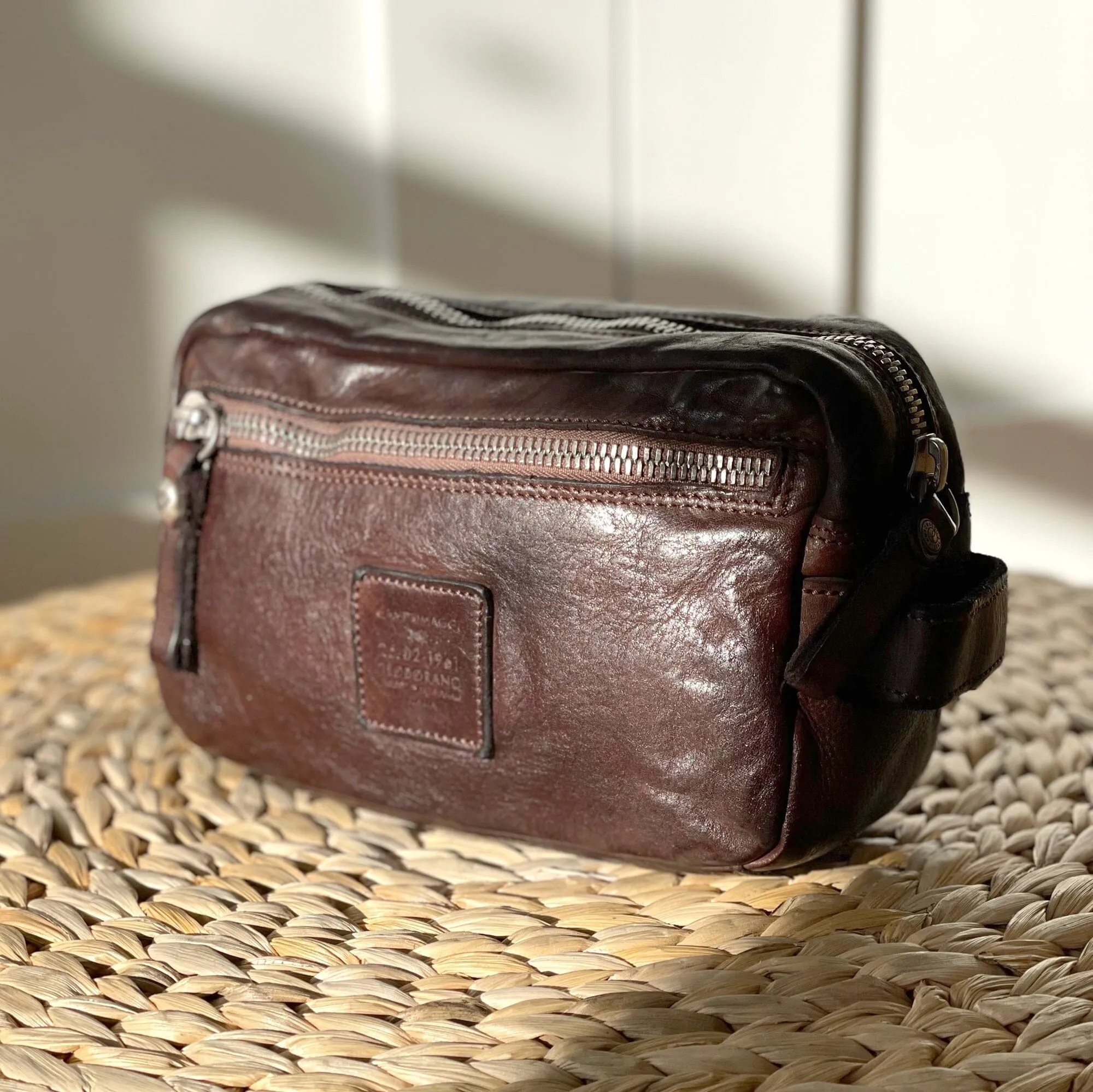 Campomaggi Quilt Leather Toiletry Bag