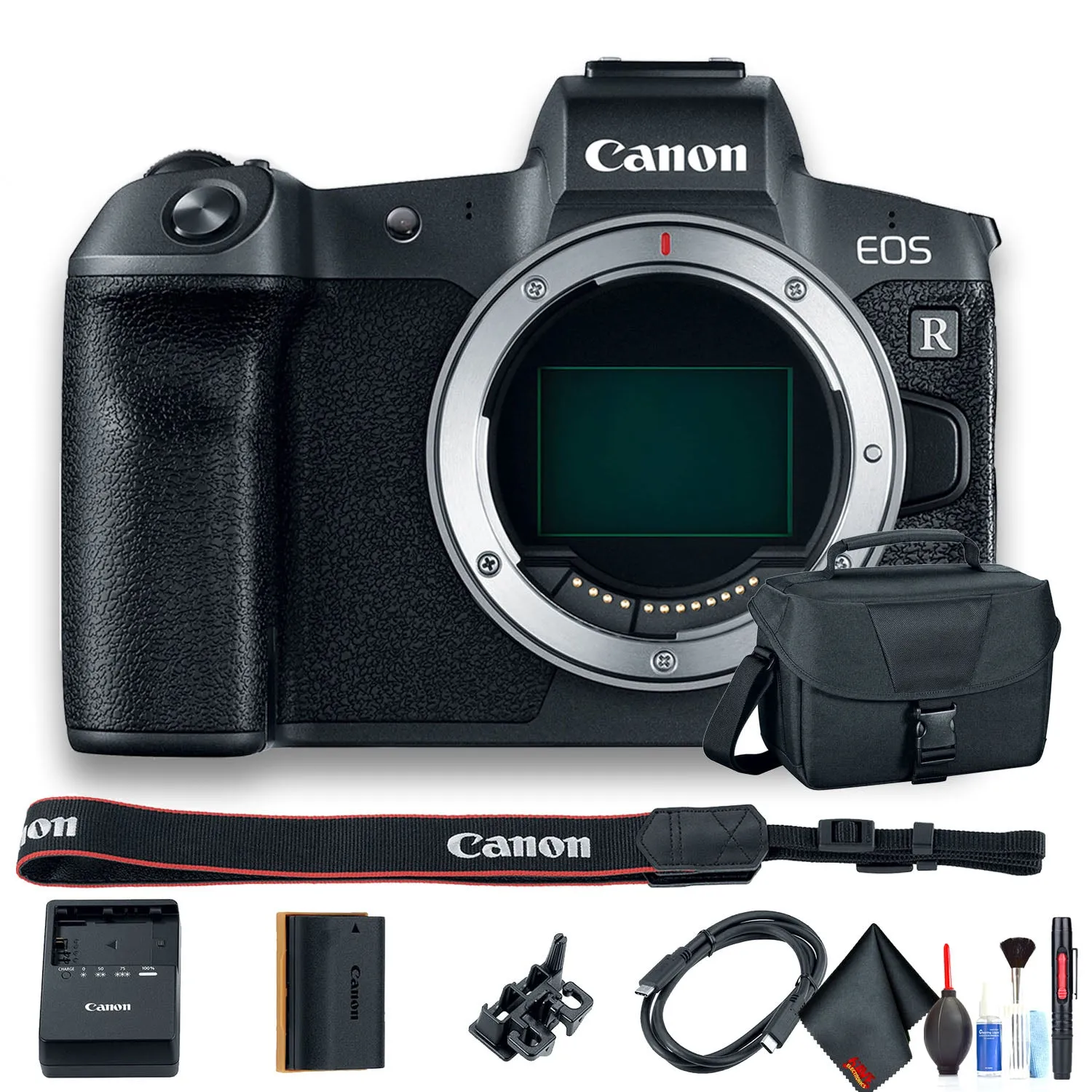 Canon EOS R Mirrorless Digital Camera International Model (3075C002) W/ Bag, Lens Cleaning Set and Lens Pen Bundle