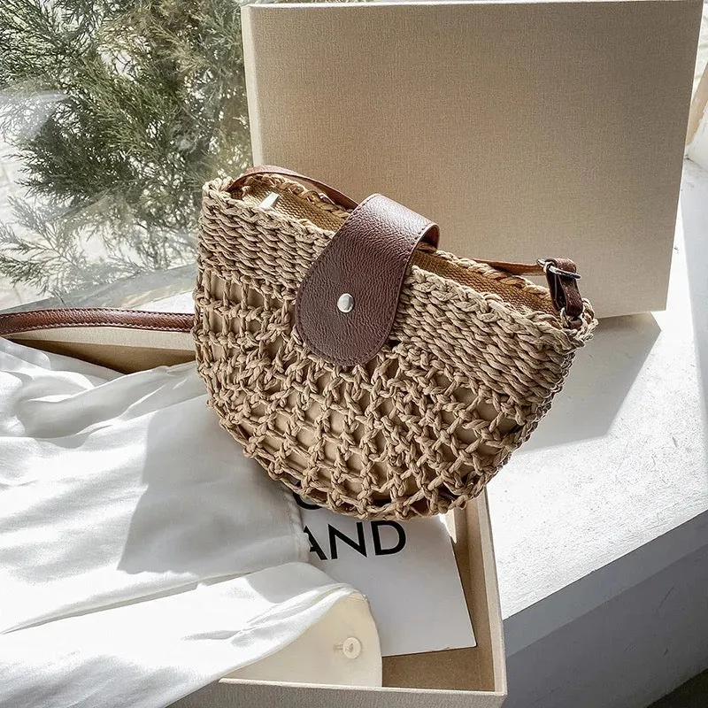 Chic Women's Small Wicker Bag