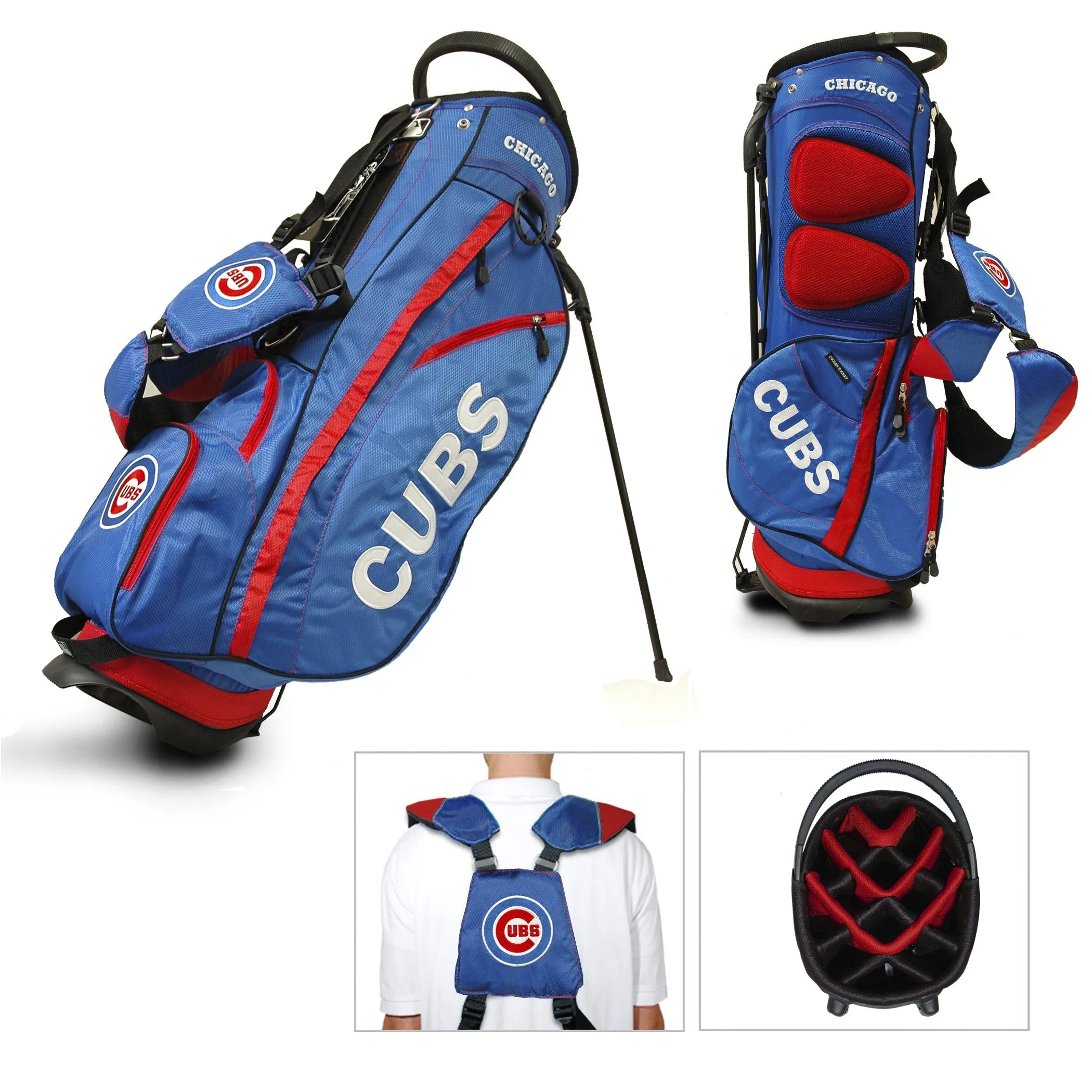 Chicago Cubs Team Golf Fairway Lightweight 14-Way Top Golf Club Stand Bag