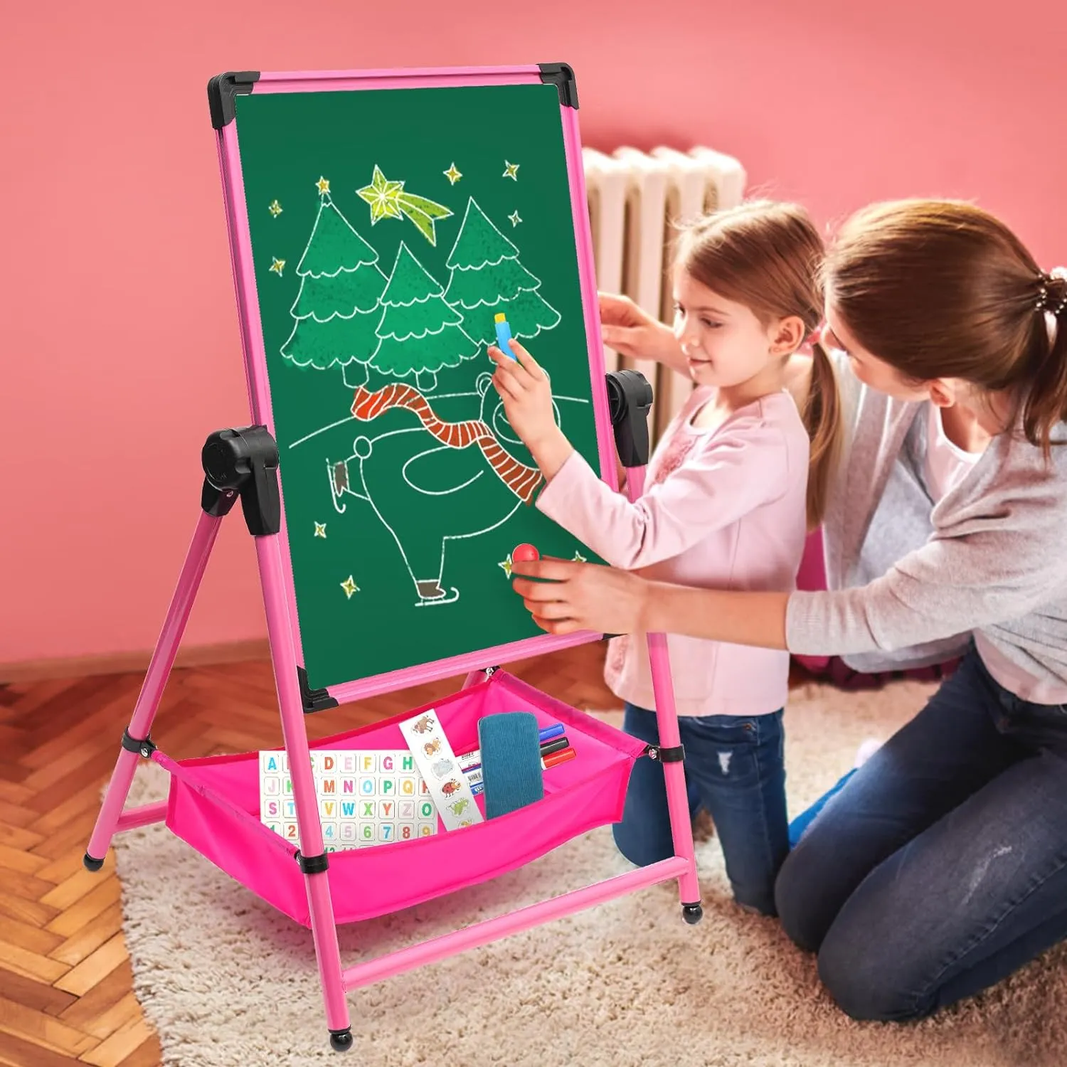 Children's Folding Easel Double-Sided Art Board