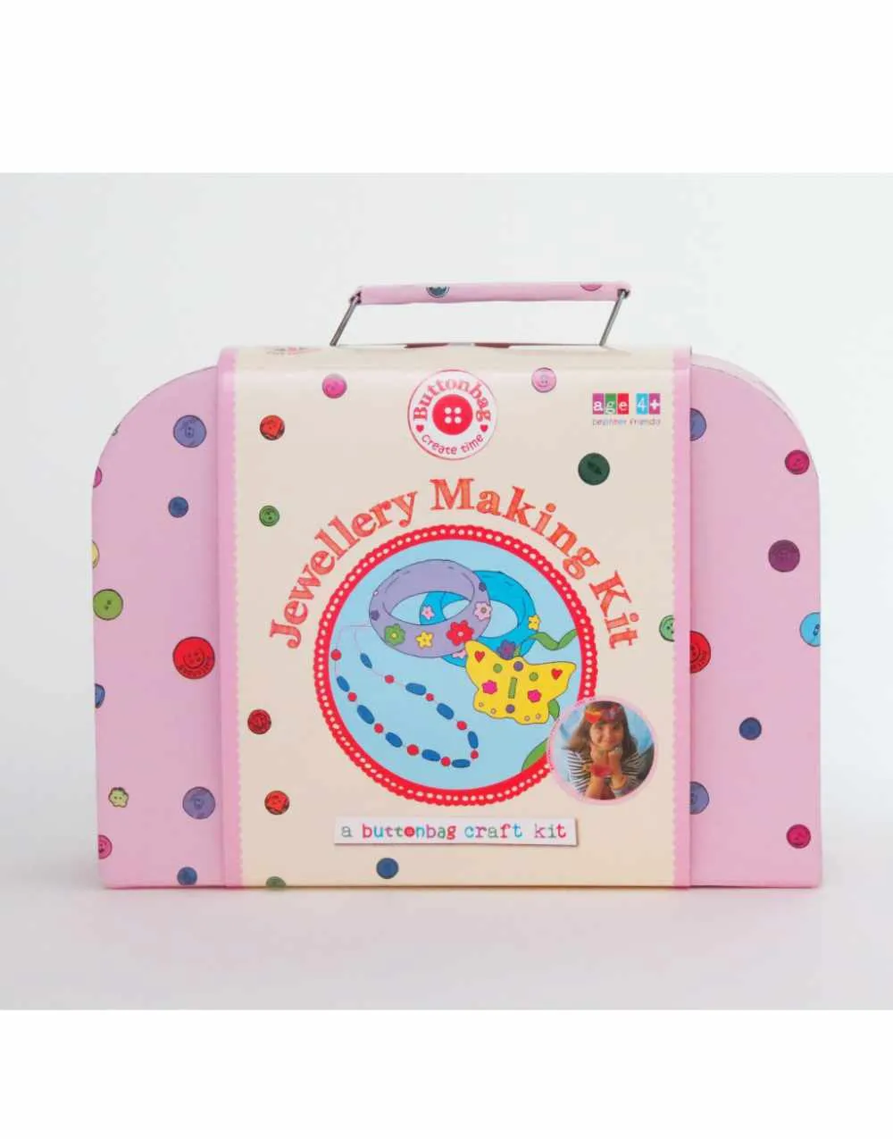 Children's Jewellery Making Suitcase Kit, Buttonbag