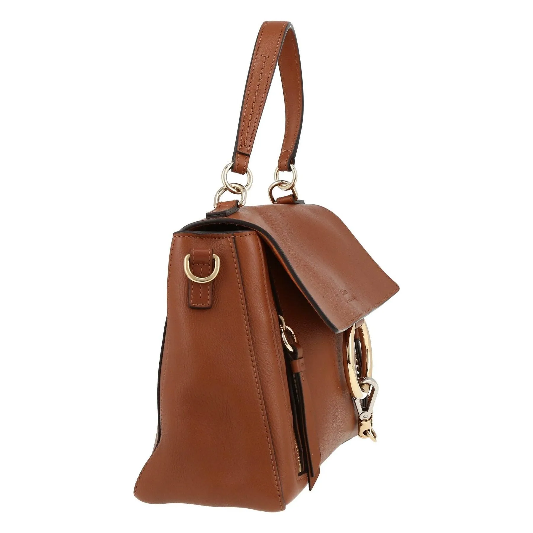 Chloé Faye Leather Shoulder Bag - Brown