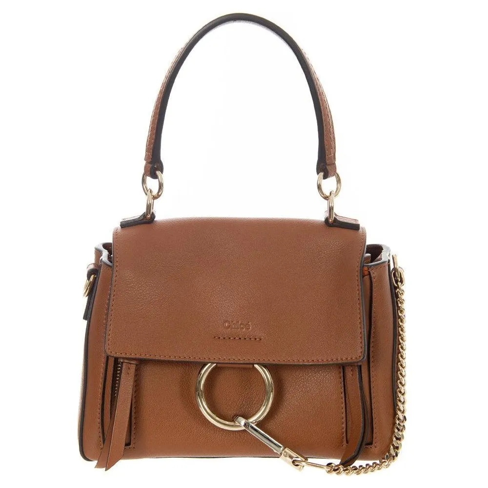 Chloé Faye Leather Shoulder Bag - Brown