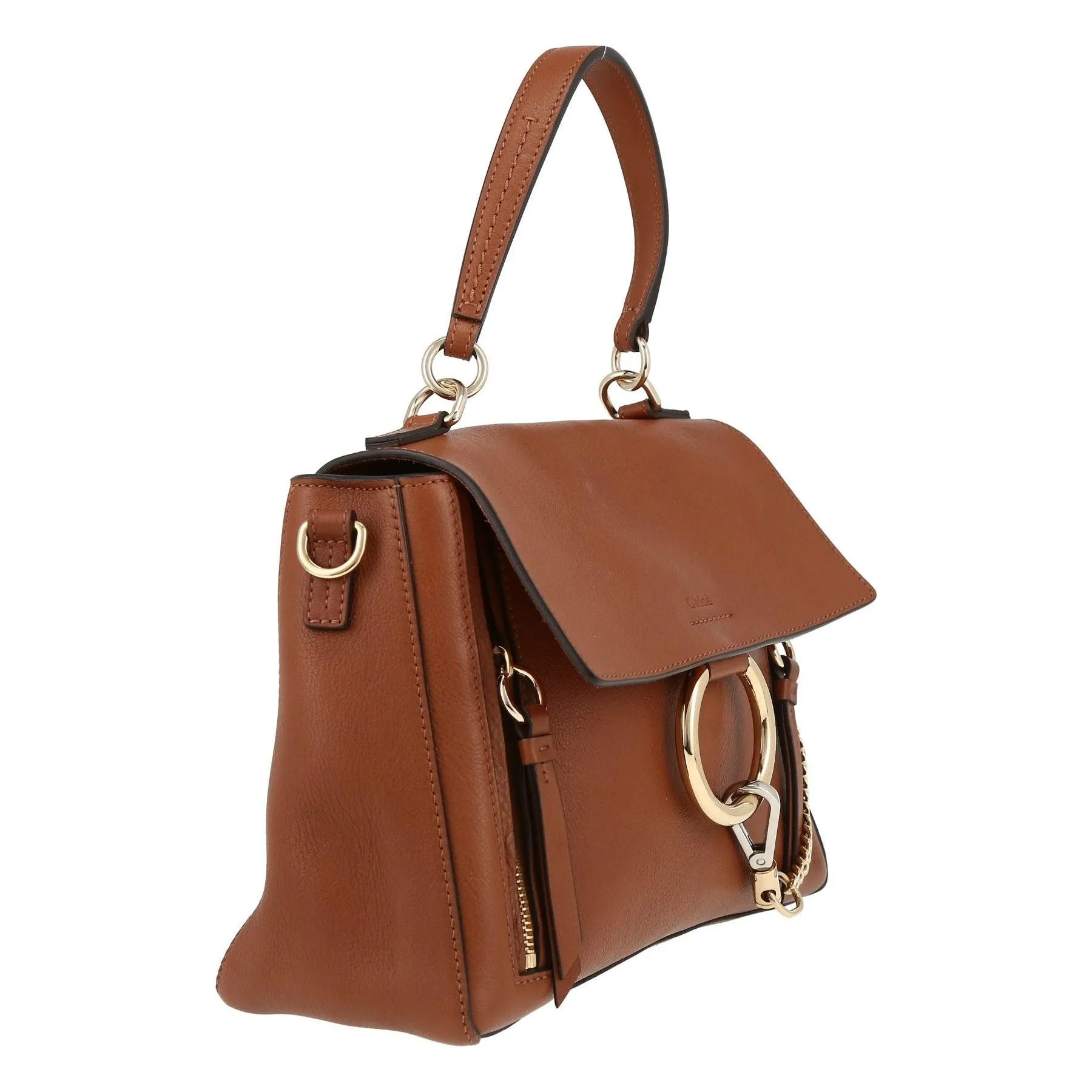 Chloé Faye Leather Shoulder Bag - Brown