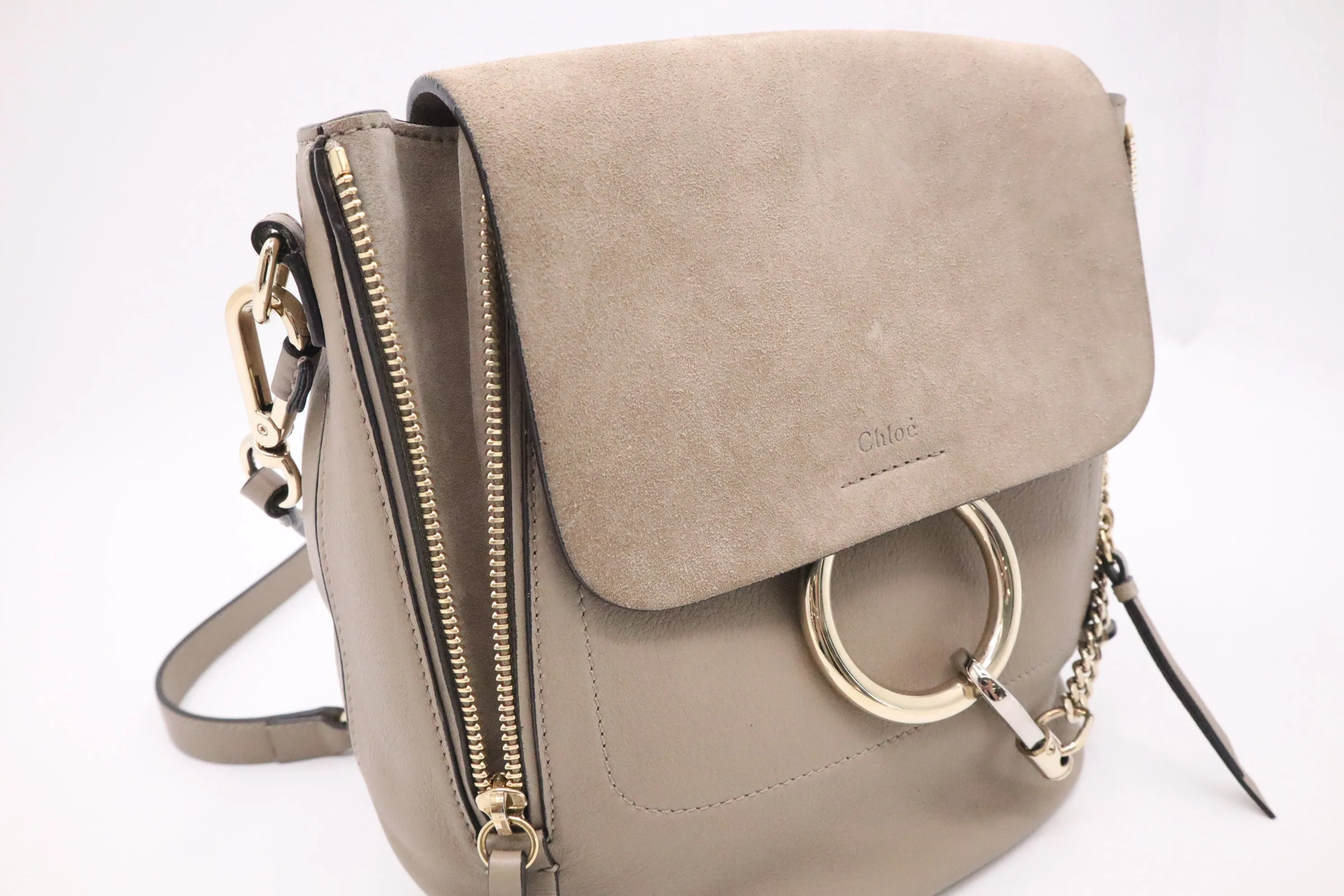 Chloe Faye Backpack in Motty Grey Leather