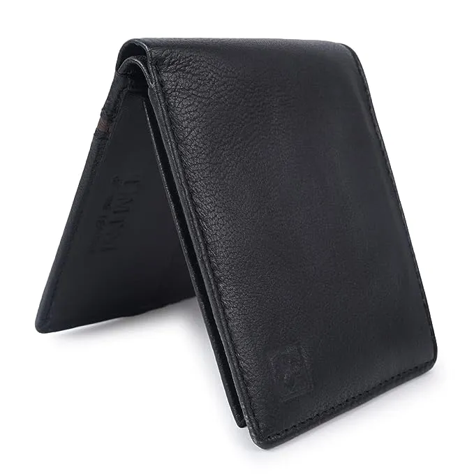 CIMONI Genuine Leather Nappa men wallet Black