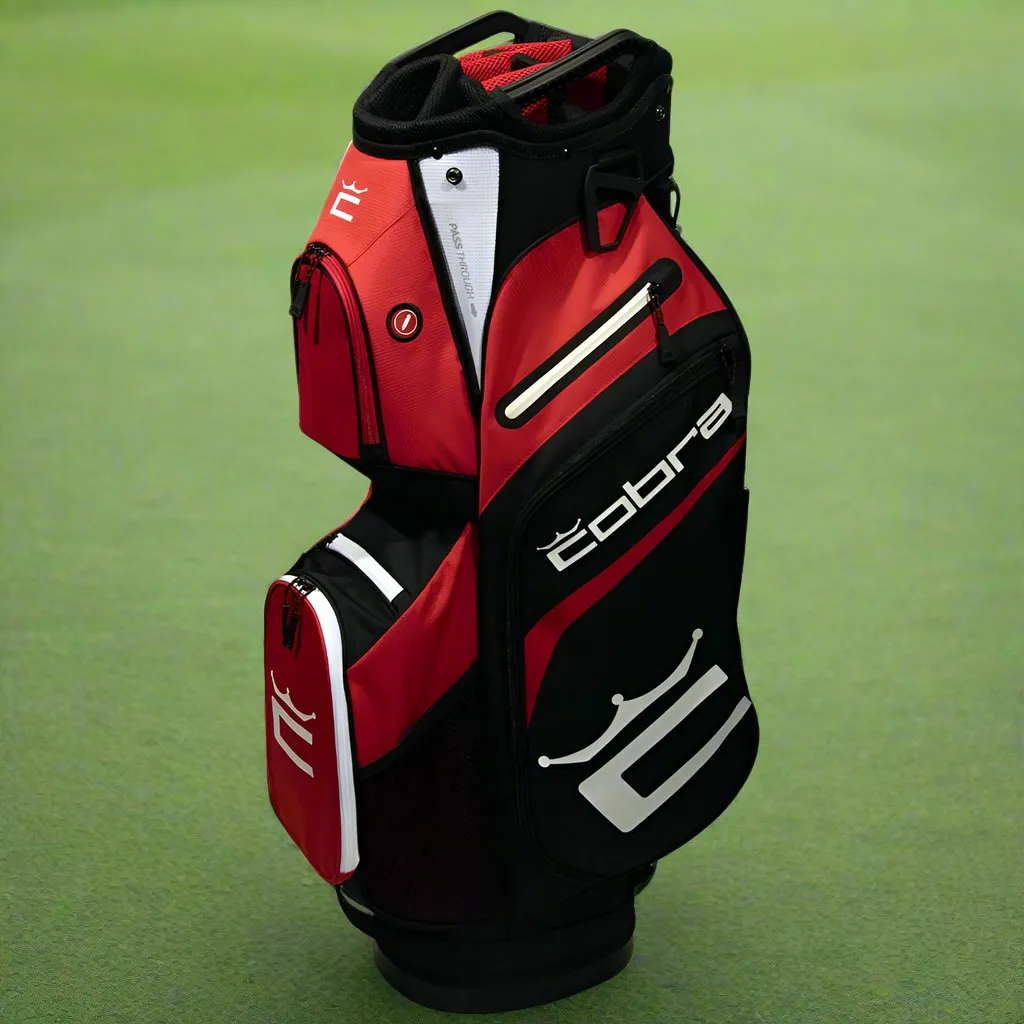 Cobra Signature Cart Bag - Bright White/High Risk Red/Puma Black